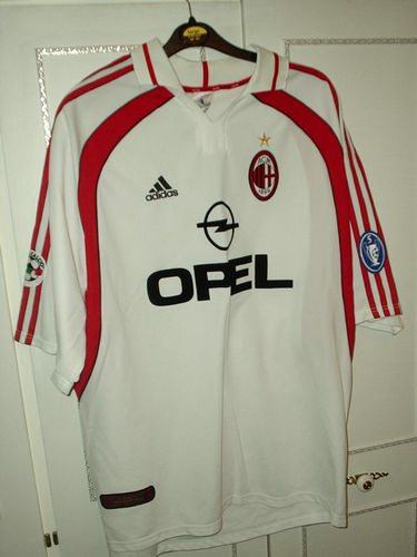 maillot ac milan exterieur 2001-2002 rétro