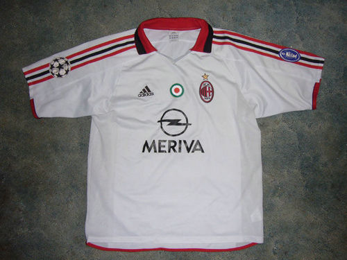 maillot ac milan réplique 2003-2004 rétro