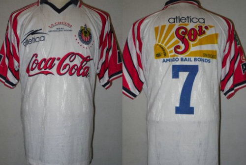 maillot cd guadalajara exterieur 1998-1999 rétro