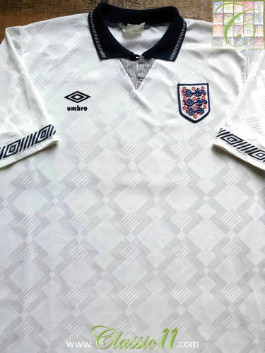 maillot de angleterre domicile 1990-1992 rétro