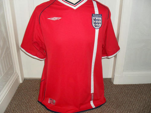 maillot de angleterre exterieur 2001-2003 rétro