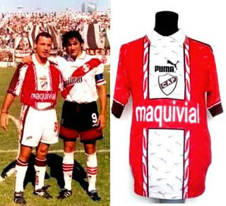 maillot de argentinos juniors domicile 1997 rétro