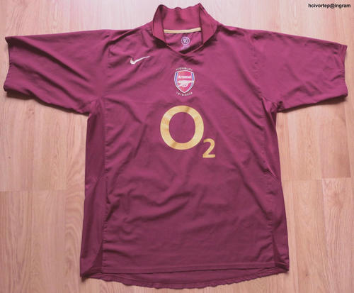 maillot de arsenal fc domicile 2005-2006 rétro