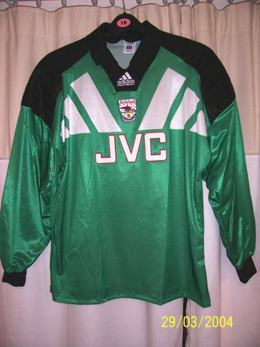 maillot de arsenal fc gardien 1992-1994 rétro