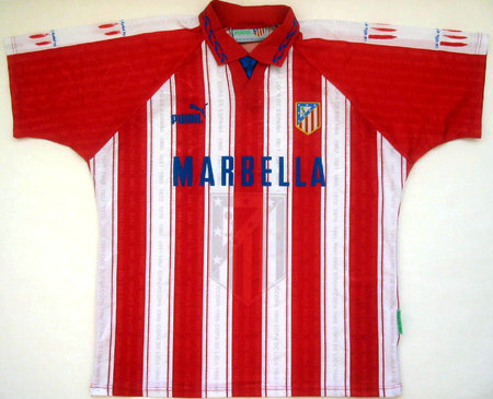 maillot de atlético de madrid domicile 1995-1996 rétro