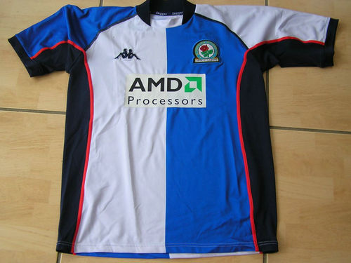 maillot de blackburn rovers fc domicile 2002-2003 rétro