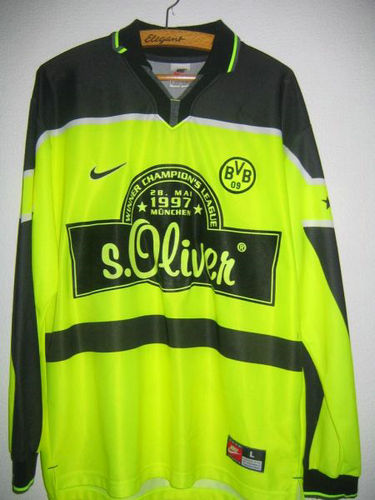 maillot de borussia dortmund particulier 1997 rétro