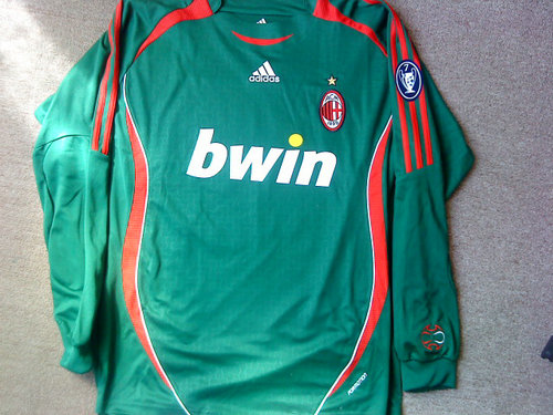 maillot de foot ac milan gardien 2007-2008 rétro