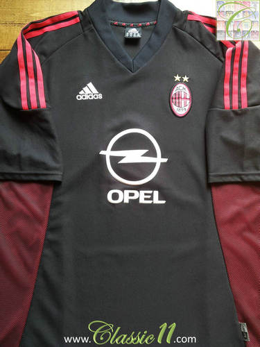 maillot de foot ac milan third 2002-2004 rétro