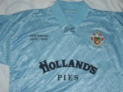 maillot de foot accrington stanley exterieur 1993-1994 pas cher