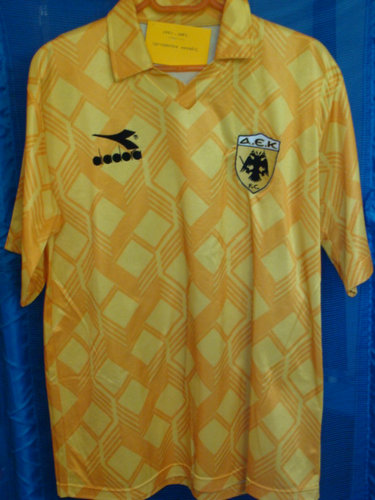 maillot de foot aek athènes domicile 1991-1992 rétro