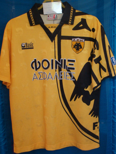 maillot de foot aek athènes domicile 1993-1994 rétro