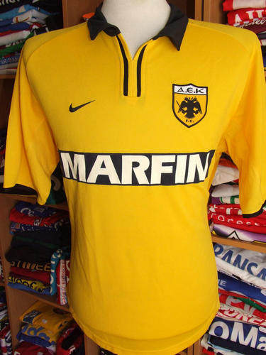 maillot de foot aek athènes domicile 2000-2001 rétro