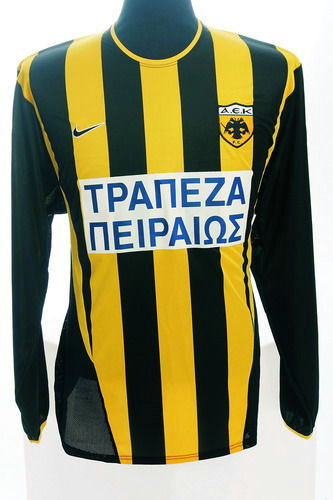 maillot de foot aek athènes domicile 2002-2004 rétro