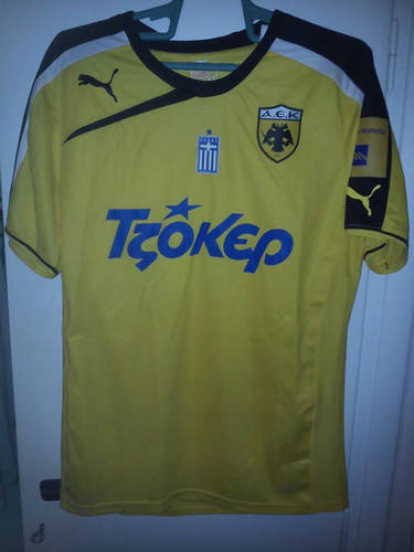 maillot de foot aek athènes domicile 2013-2014 rétro