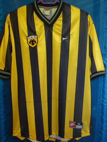 maillot de foot aek athènes particulier 2002 rétro