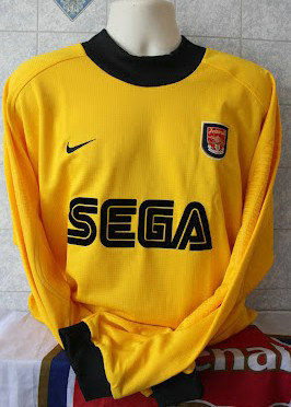 maillot de foot arsenal fc gardien 2001-2002 pas cher