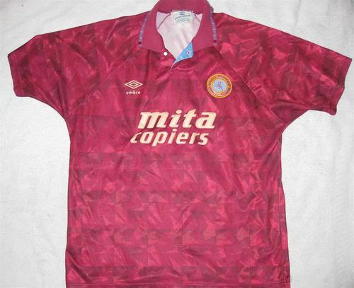 maillot de foot aston villa particulier 1990-1992 rétro