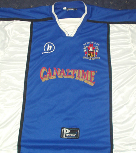 maillot de foot barrow afc domicile 2002-2003 rétro