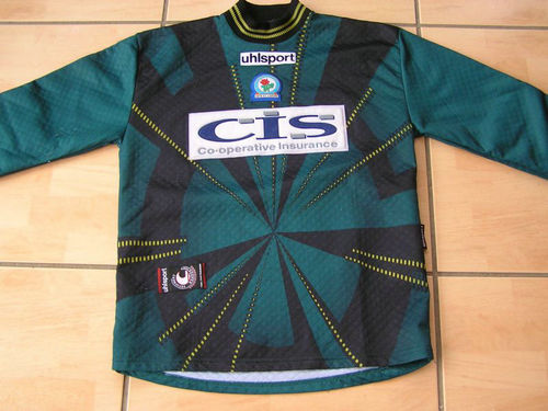 maillot de foot blackburn rovers fc gardien 1998-2000 rétro