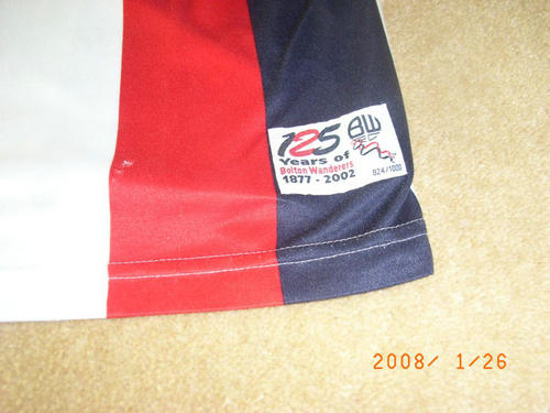 maillot de foot bolton wanderers particulier 2002-2003 pas cher