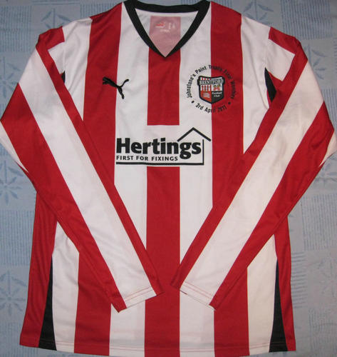 maillot de foot brentford fc domicile 2010-2011 rétro