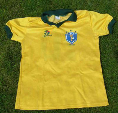 maillot de foot brésil domicile 1986-1989 rétro