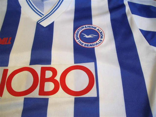 maillot de foot brighton and hove albion domicile 1988-1989 rétro