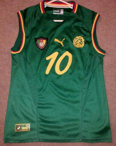 maillot de foot cameroun domicile 2001-2002 rétro