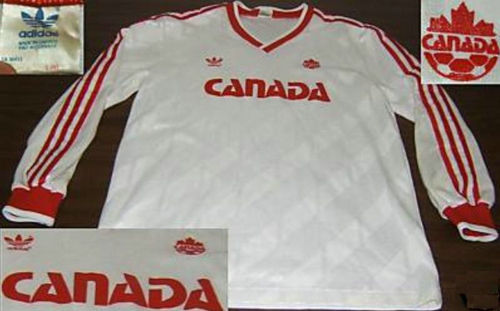 maillot de foot canada exterieur 1986 rétro