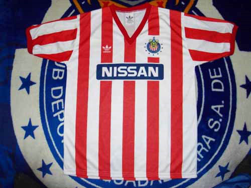 maillot de foot cd guadalajara domicile 1989-1990 pas cher