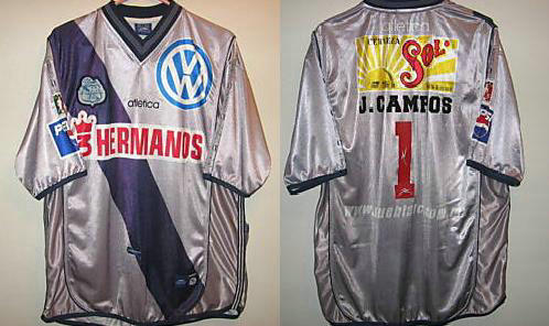 maillot de foot cf puebla gardien 1999 rétro