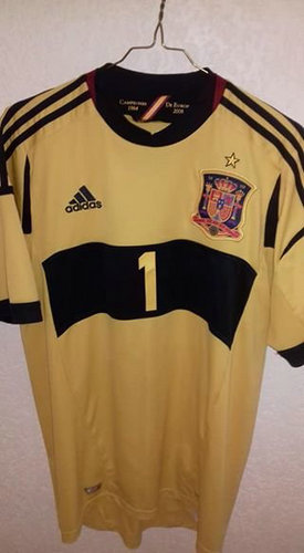 maillot de foot espagne gardien 2012-2013 rétro