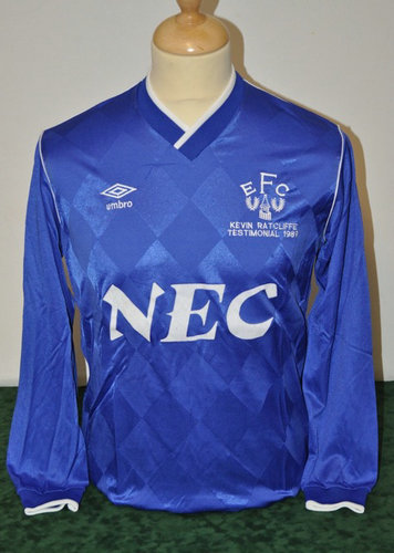 maillot de foot everton fc domicile 1986-1989 rétro