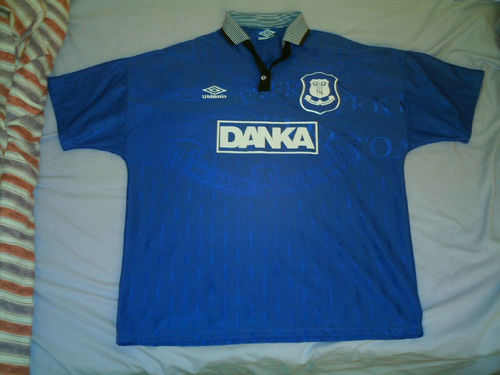 maillot de foot everton fc domicile 1995-1997 rétro