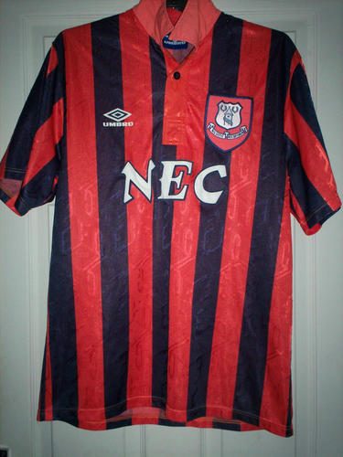 maillot de foot everton fc exterieur 1992-1994 rétro