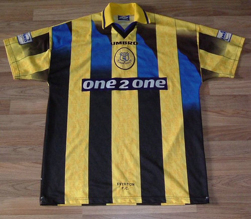 maillot de foot everton fc exterieur 1997-1998 rétro