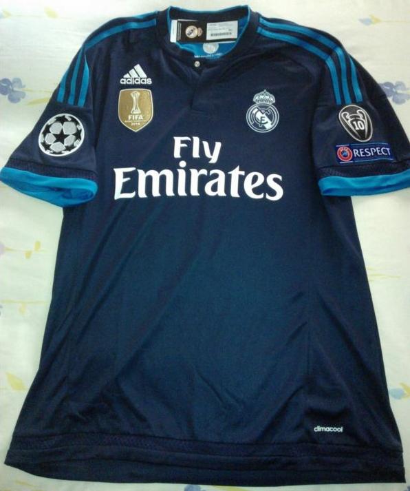 maillot de foot real madrid third 2015-2016 rétro