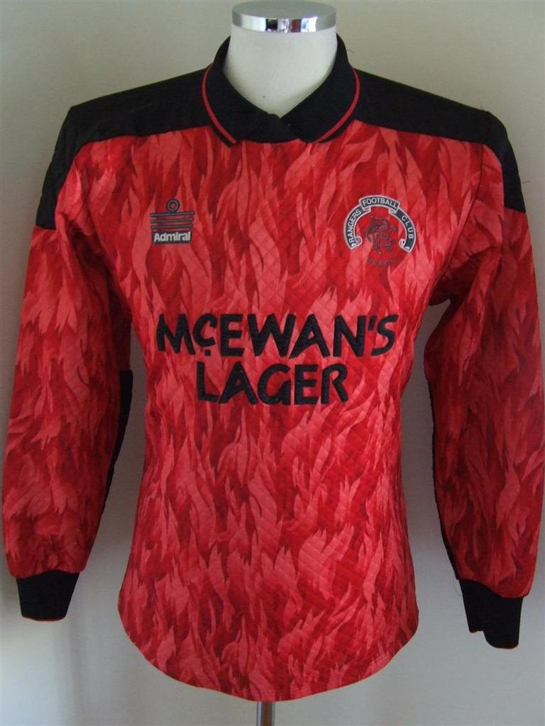 maillot de glasgow rangers gardien 1990-1992 pas cher