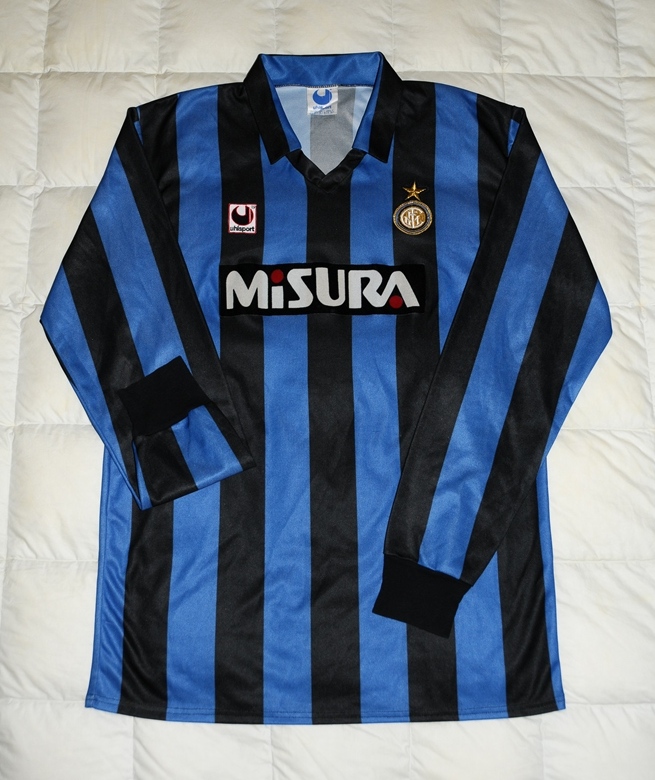 maillot de inter milan domicile 1990-1991 rétro