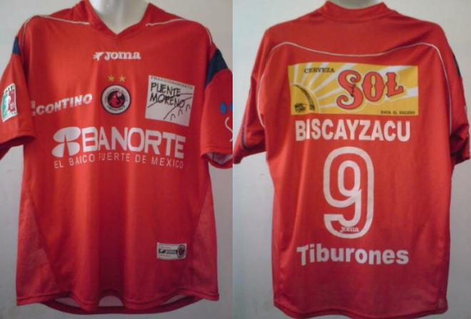 maillot de tiburones rojos de veracruz domicile 2005 pas cher