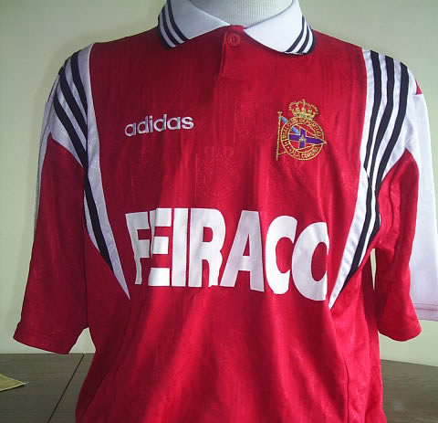 maillot deportivo la corogne exterieur 1996-1997 rétro