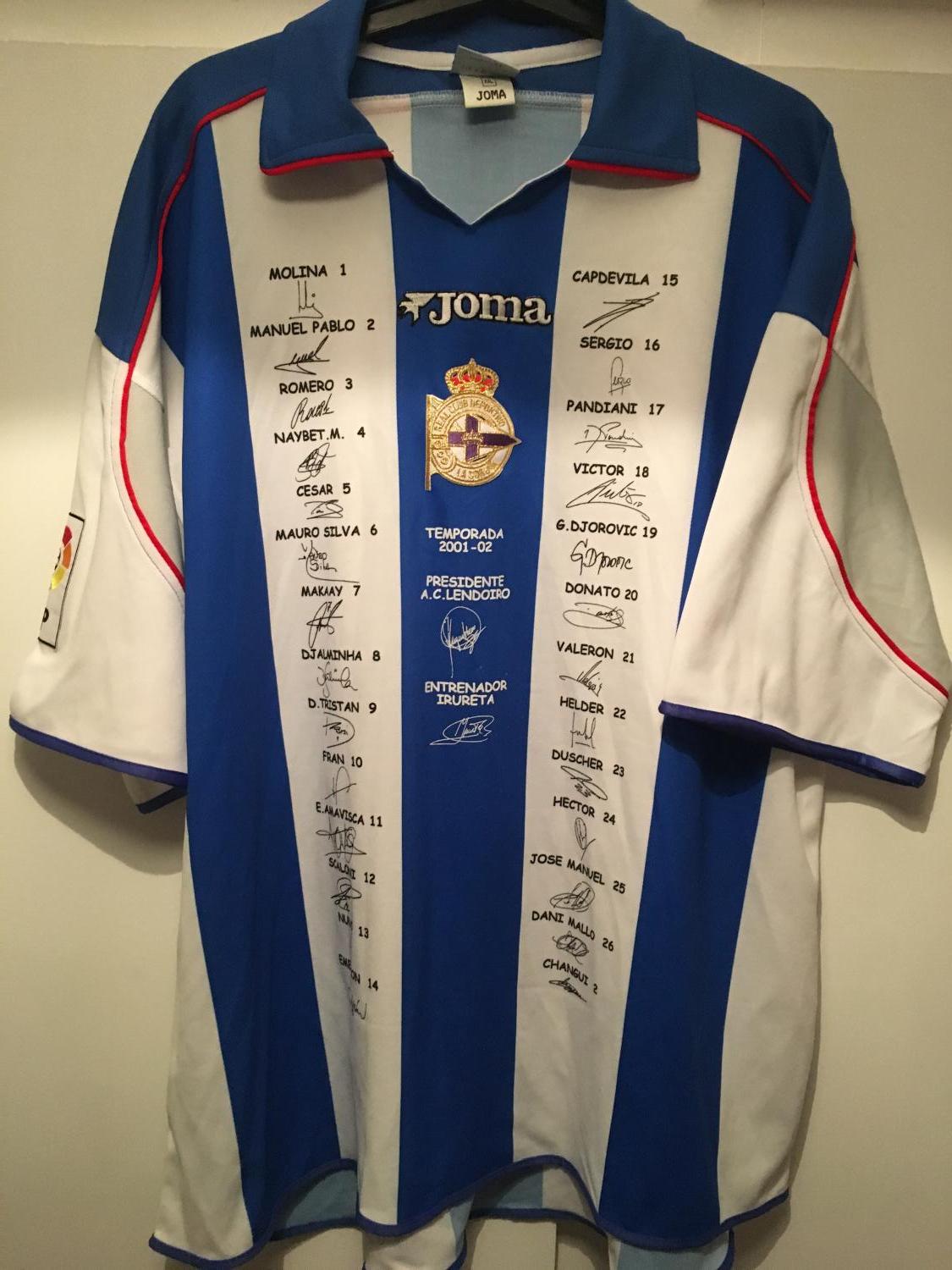 maillot deportivo la corogne particulier 2001-2002 rétro