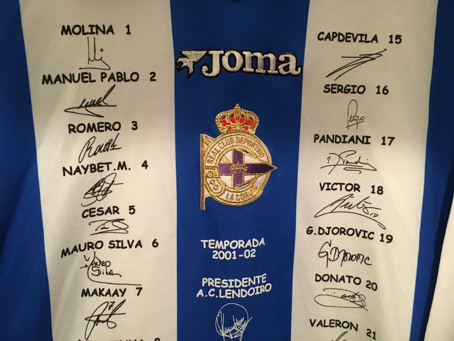 maillot deportivo la corogne particulier 2001-2002 rétro