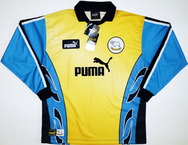 maillot derby county fc gardien 1997-1998 rétro