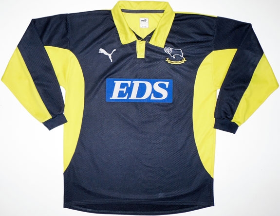 maillot derby county fc gardien 1999-2001 rétro