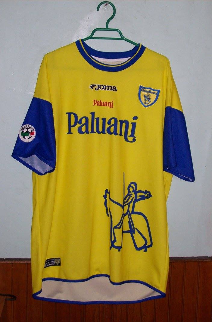 maillot équipe de ac chievoverona domicile 2002-2003 rétro