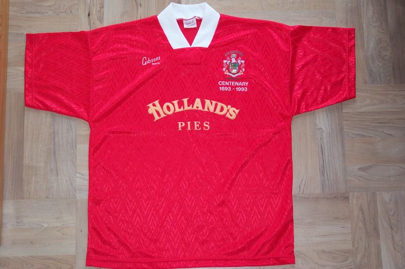 maillot équipe de accrington stanley domicile 1992-1994 rétro