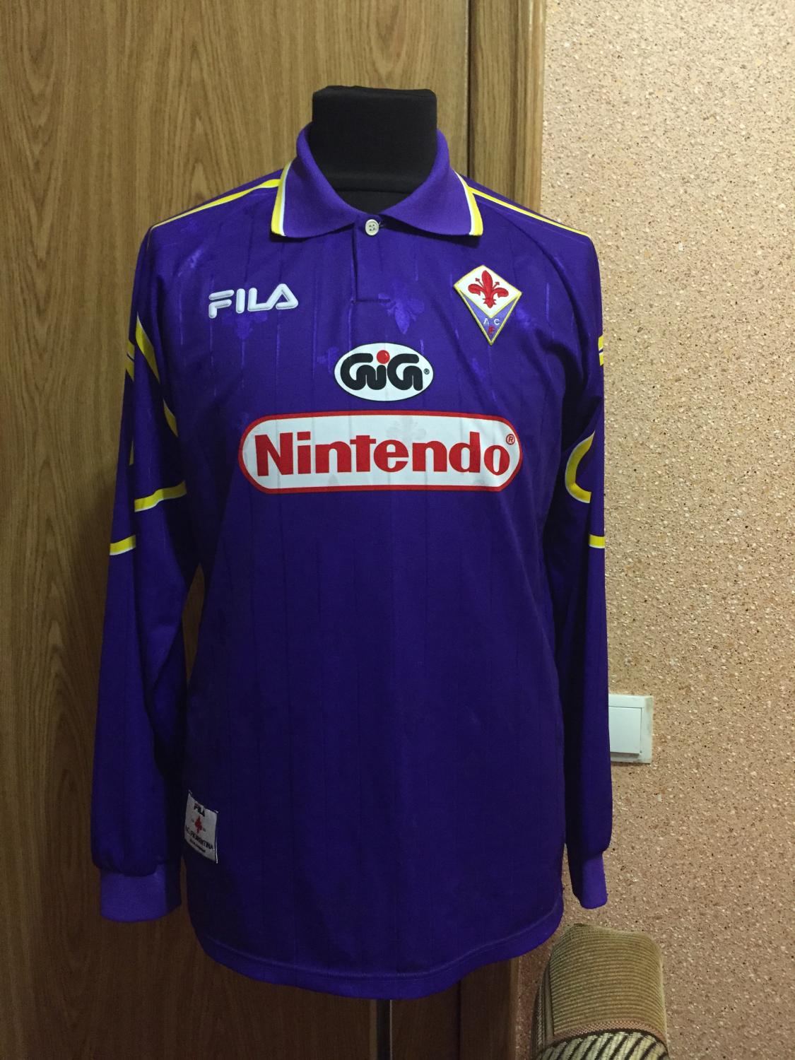 maillot équipe de acf fiorentina domicile 1997-1998 pas cher