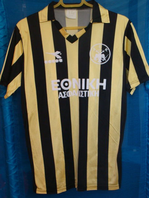 maillot équipe de aek athènes domicile 1989-1990 pas cher